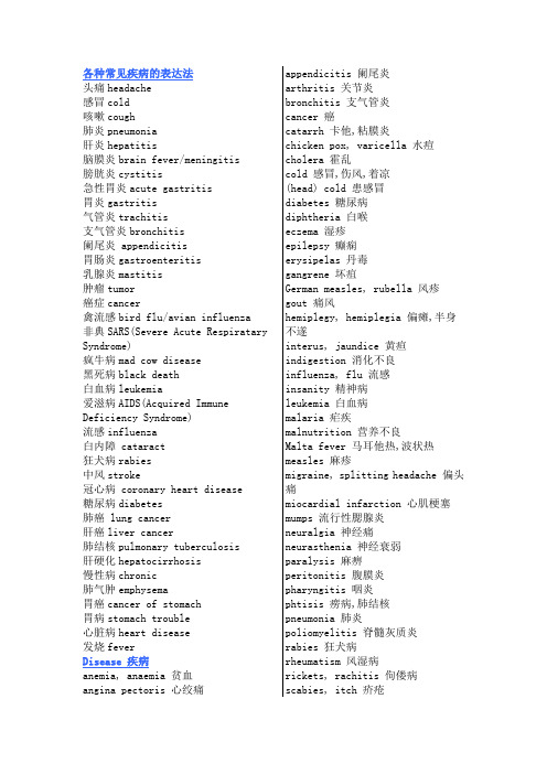 (完整版)医学名词