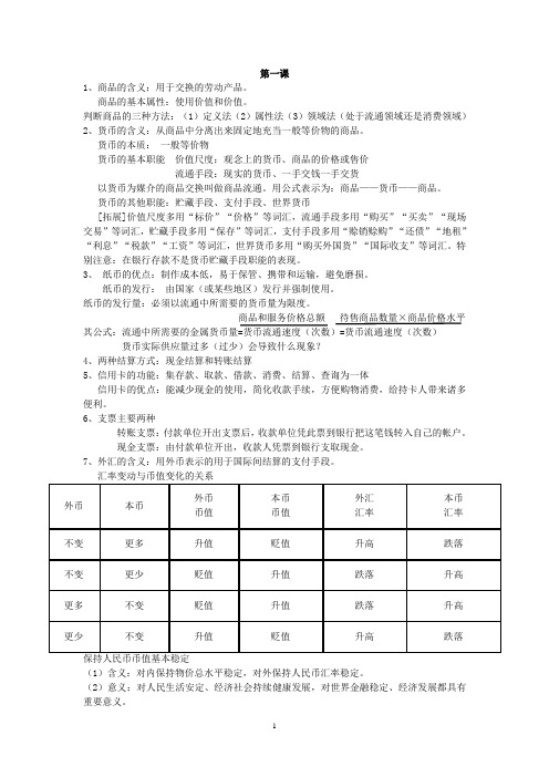 期中考试复习提纲