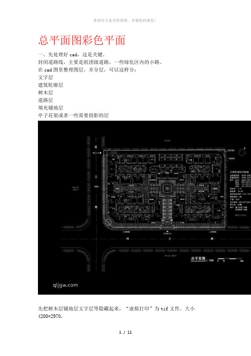 总平面图彩色平面