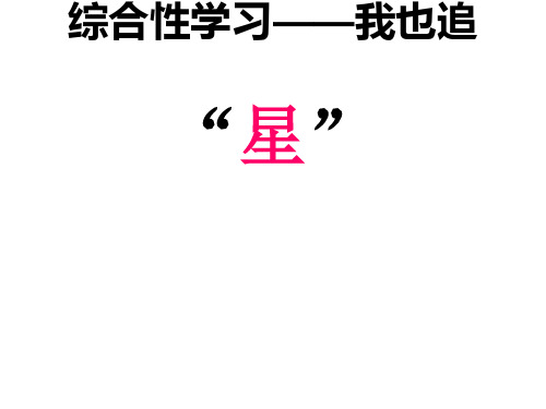 七语下第三单元综合性学习我也追星