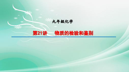 2022年中考化学一轮复习第21讲物质的检验和鉴别