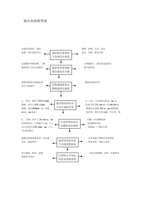 脑出血抢救预案