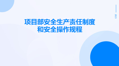 项目部安全生产责任制度和安全操作规程