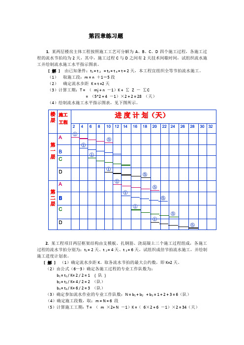 重庆大学工程项目管理第四章习题(答案)