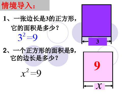 青岛版八年级数学下册课件：算数平方根课件