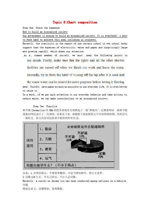 奉化中学高中英语校本课程话题写作 Topic8 Chart composition教案2