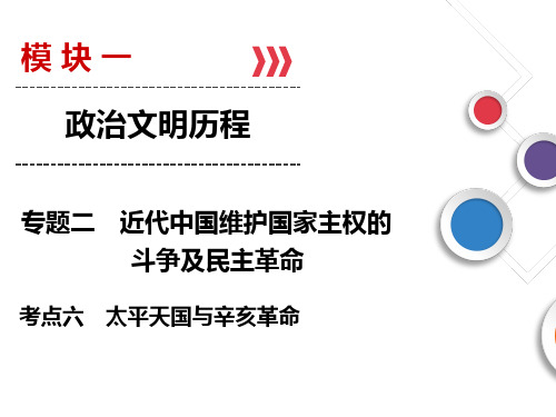 2019高考历史总复习考点6 太平天国与辛亥革命全面版