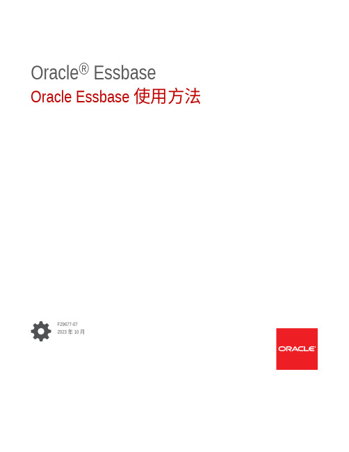 Oracle Essbase 使用方法说明书