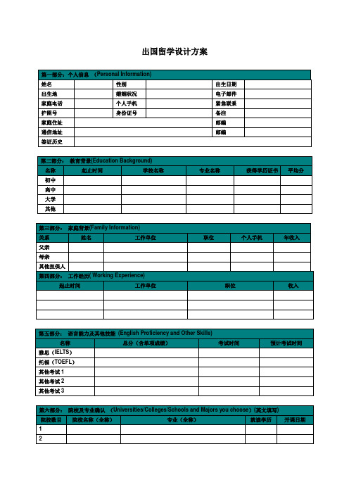 出国留学信息采集.doc