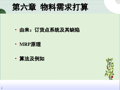 6-物料需求计划MRP解析