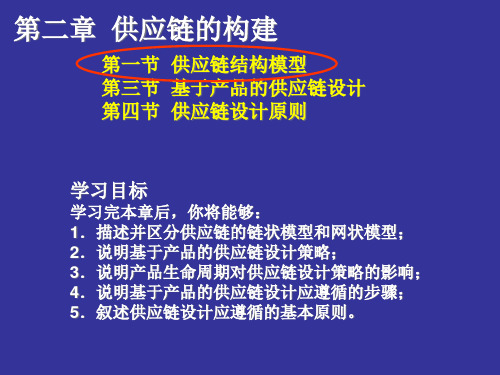 供应链管理--供应链结构模型