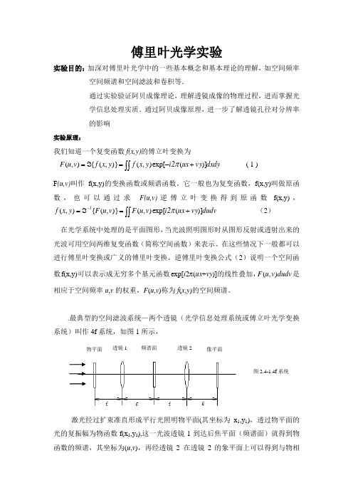 傅里叶光学实验(中国科学技术大学大物实验)