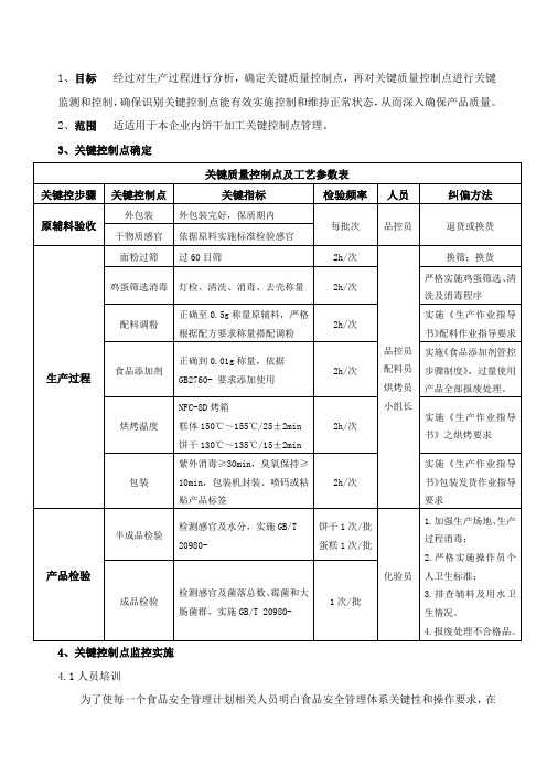 5-生产过程关键控制点监控制度