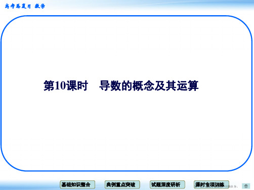 2015高考数学一轮配套课件：2-10 第10课时 导数的概念及其运算
