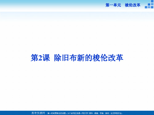 最新-2021历史选修1 第一单元第2课 除旧布新的梭伦改革 课件29张 精品