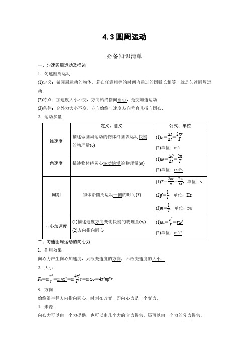 2022年高考物理一轮复习核心素养  圆周运动(解析版)