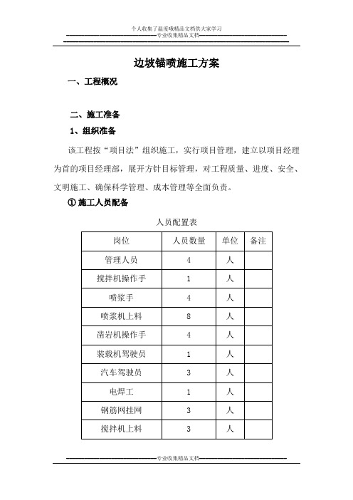 6.9边坡喷锚支护方案