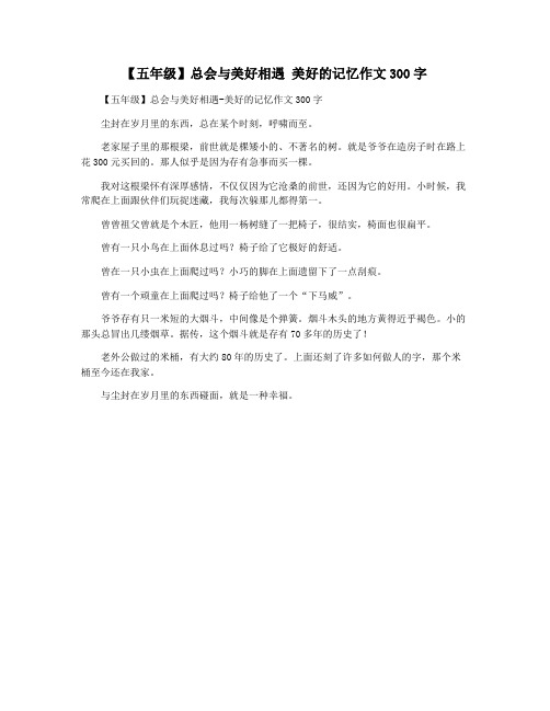 【五年级】总会与美好相遇 美好的记忆作文300字