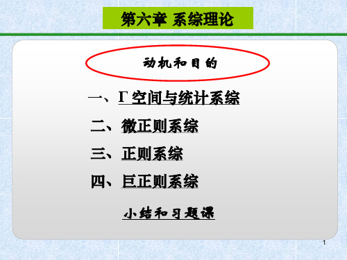 热力学与统计物理学第六章 系综理论