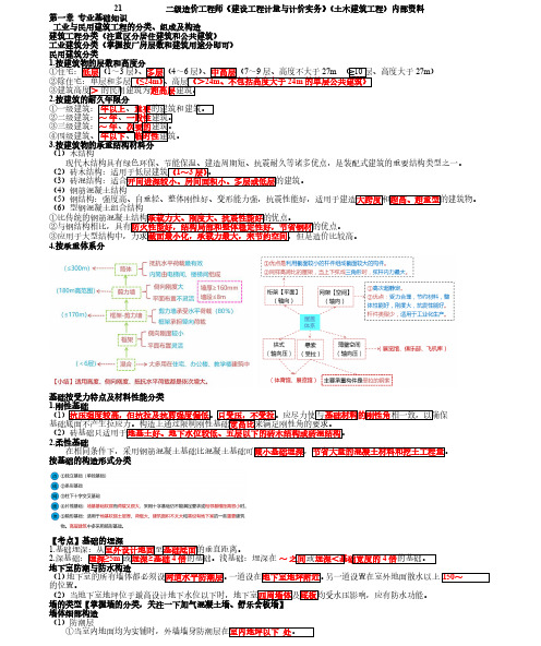 无水印-二级造价工程师《建设工程计量与计价实务》(土建工程)内部资料