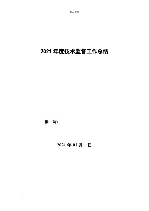 发电厂技术监督工作总结及年度工作计划