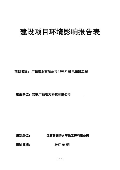 建设项目环境影响评价报告表合肥环保局