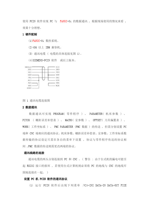 fanuc0i系列用232通讯口进行数据备份步骤