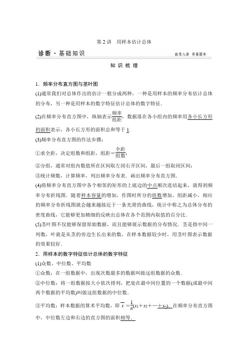 高考数学(苏教版文)一轮配套学案:用样本估计总体