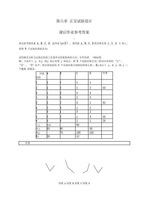 应用数理统计吴翊李永乐正交试验设计课后作业参考答案