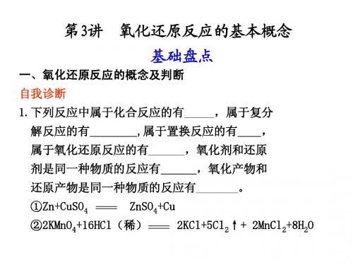 第2章  第3讲氧化还原反应的基本概念