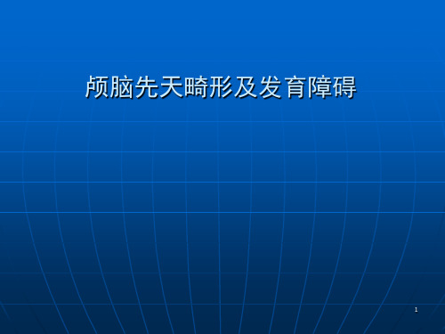 颅脑先天畸形及发育障碍