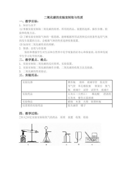 人教五四制八年级初中化学《第六单元 碳和碳的氧化物 实验活动2 二氧化碳的实验室制取与性质》_4