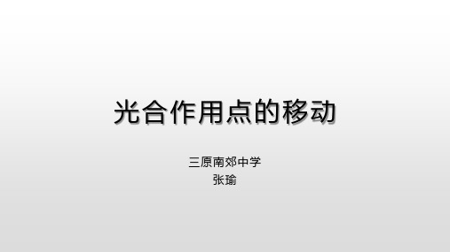 光合作用点的移动