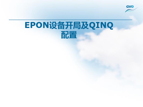 EPON开局及配置