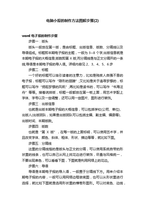 电脑小报的制作方法图解步骤（2）