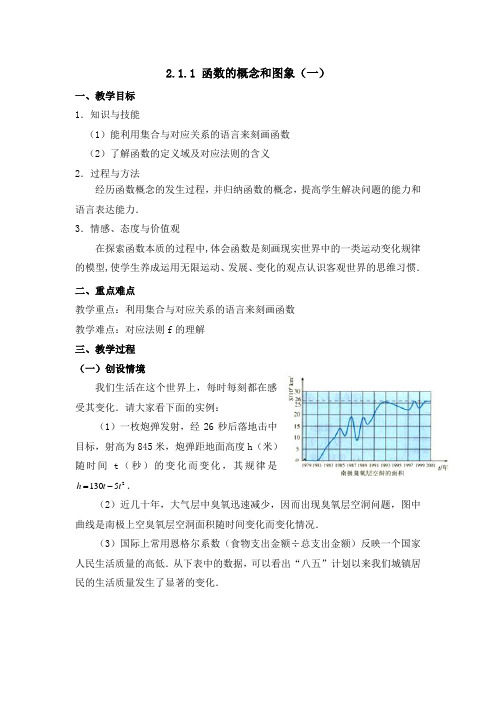 2.1.1 函数的概念和图象(一)