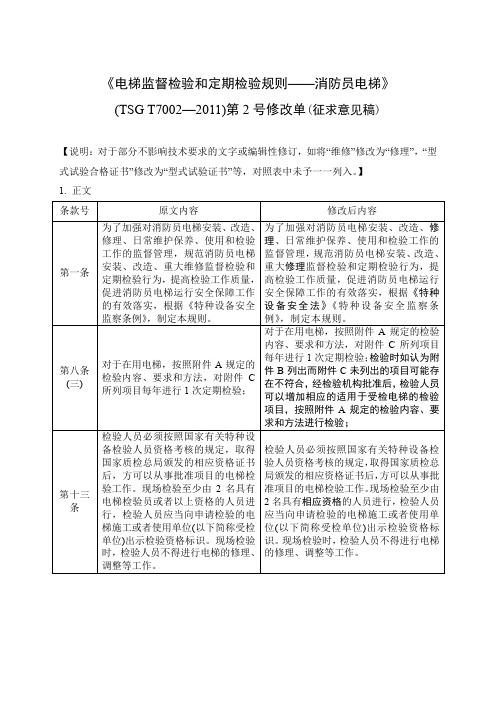 《电梯监督检验和定期检验规则——消防员电梯》