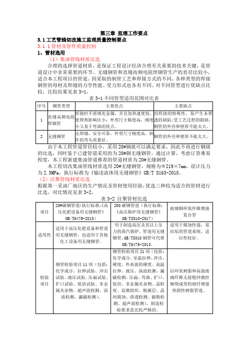 油田管线切改监理质量控制要点