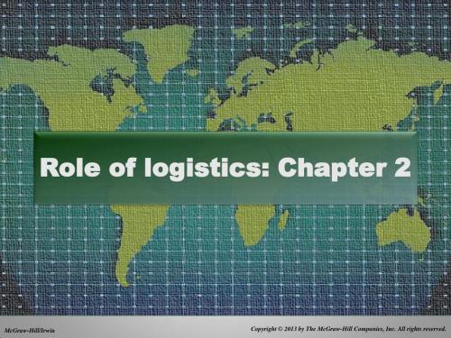 Week 2- Role of logistics