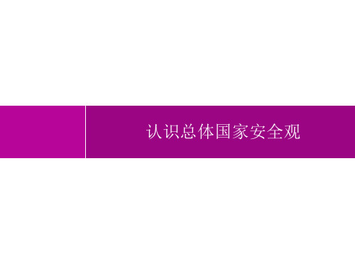 初中道德与法治八年级上册精品教学课件课件 第4单元 维护国家利益 第9课  认识总体国家安全观