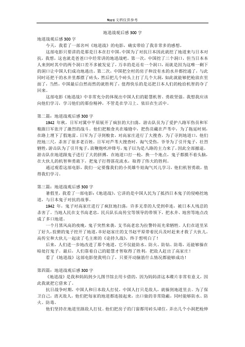 地道战观后感300字