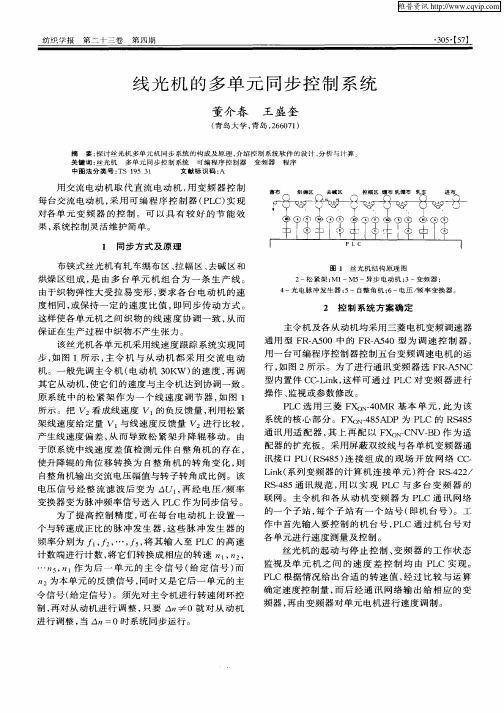 丝光机的多单元同步控制系统