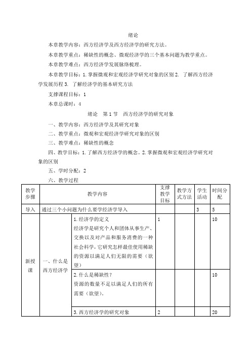 西方经济学(马工程)教案- 绪论