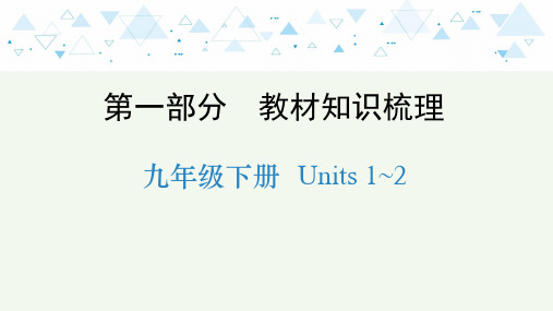 牛津译林版英语中考教材知识梳理—九年级下册 Units 1~2 课件