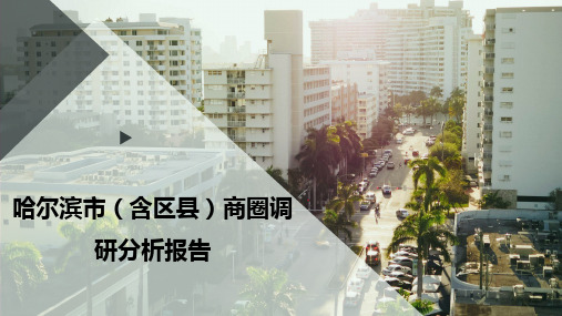 哈尔滨市(含区县)商圈调研分析报告