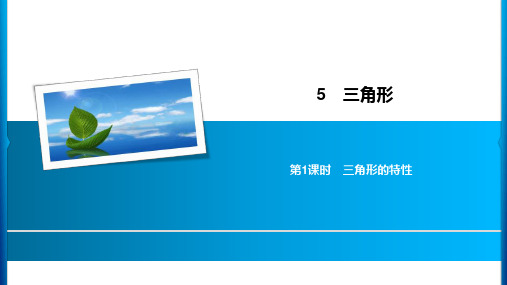 四年级【下】册数学习题-5三角形的特性人教新课标(9张ppt)公开课课件