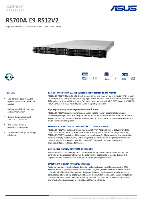 RS700A-E9-RS12V2 高性能 1U 缓存服务器说明书