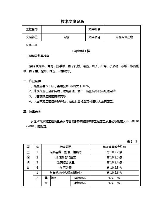 精装修工程技术交底(最全)