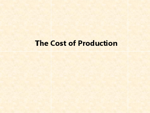 The Cost of ProductionPPT课件