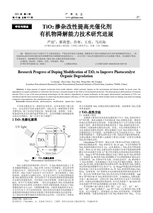 TiO_(2)掺杂改性提高光催化剂有机物降解能力技术研究进展